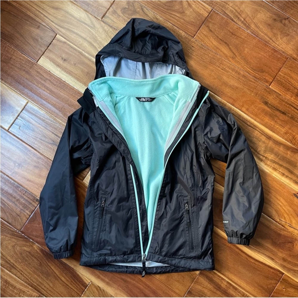 The North Face Kids Jacket - Black and Mint
